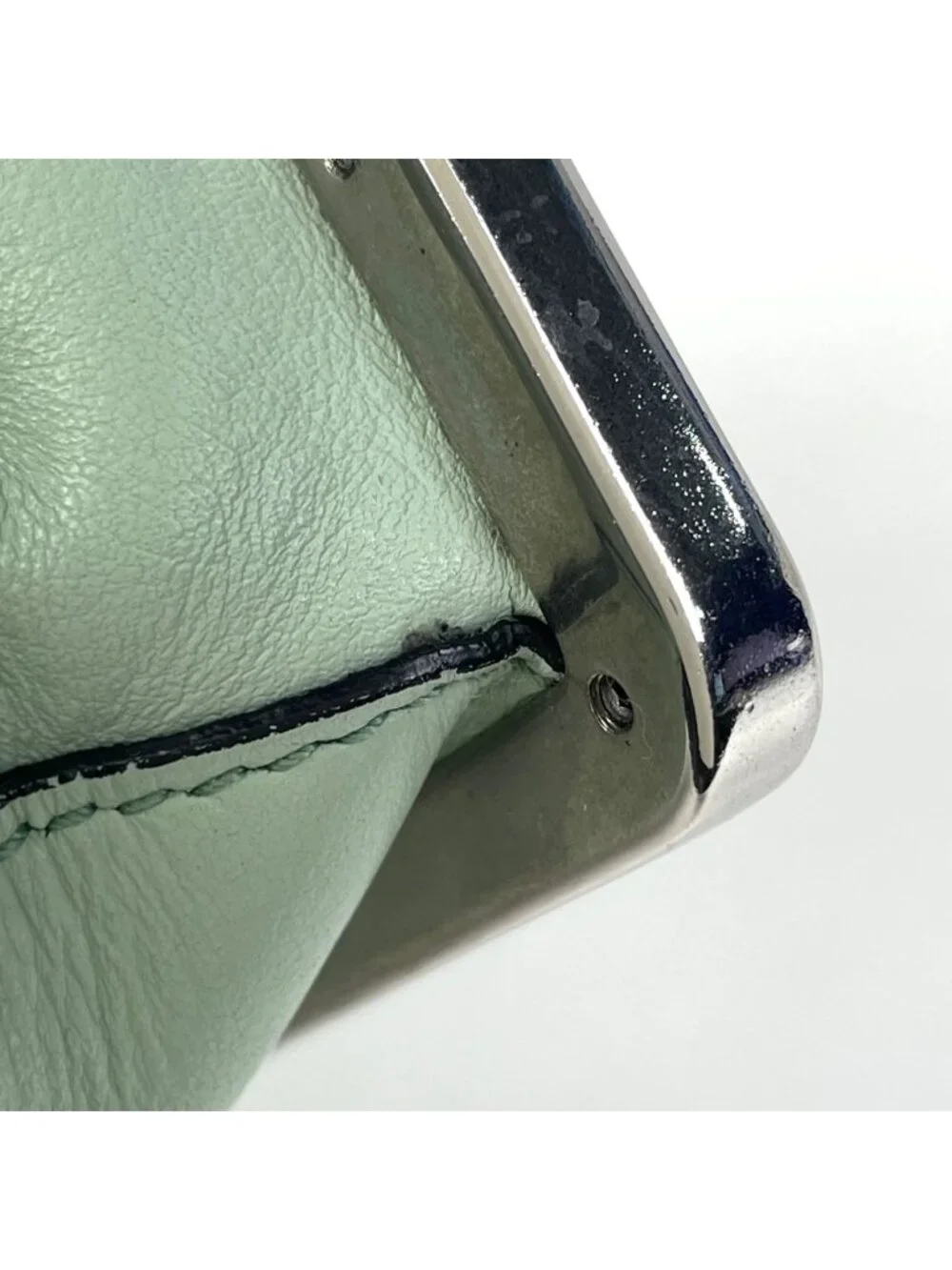 Prada Cahier Clutch Logo 2-Way Shoulder Bag Leather Green